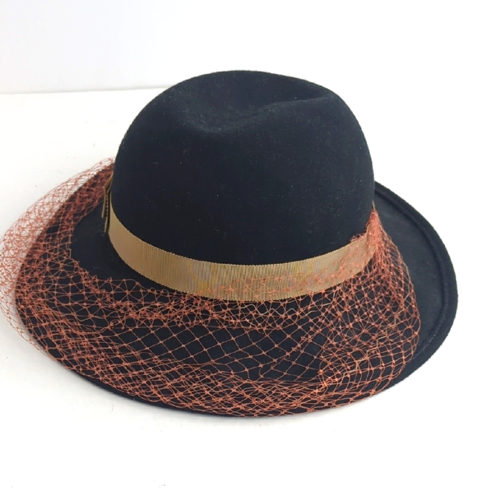 VINTAGE 1940s Women's Mr. Charles Black Wool Old Money Hat